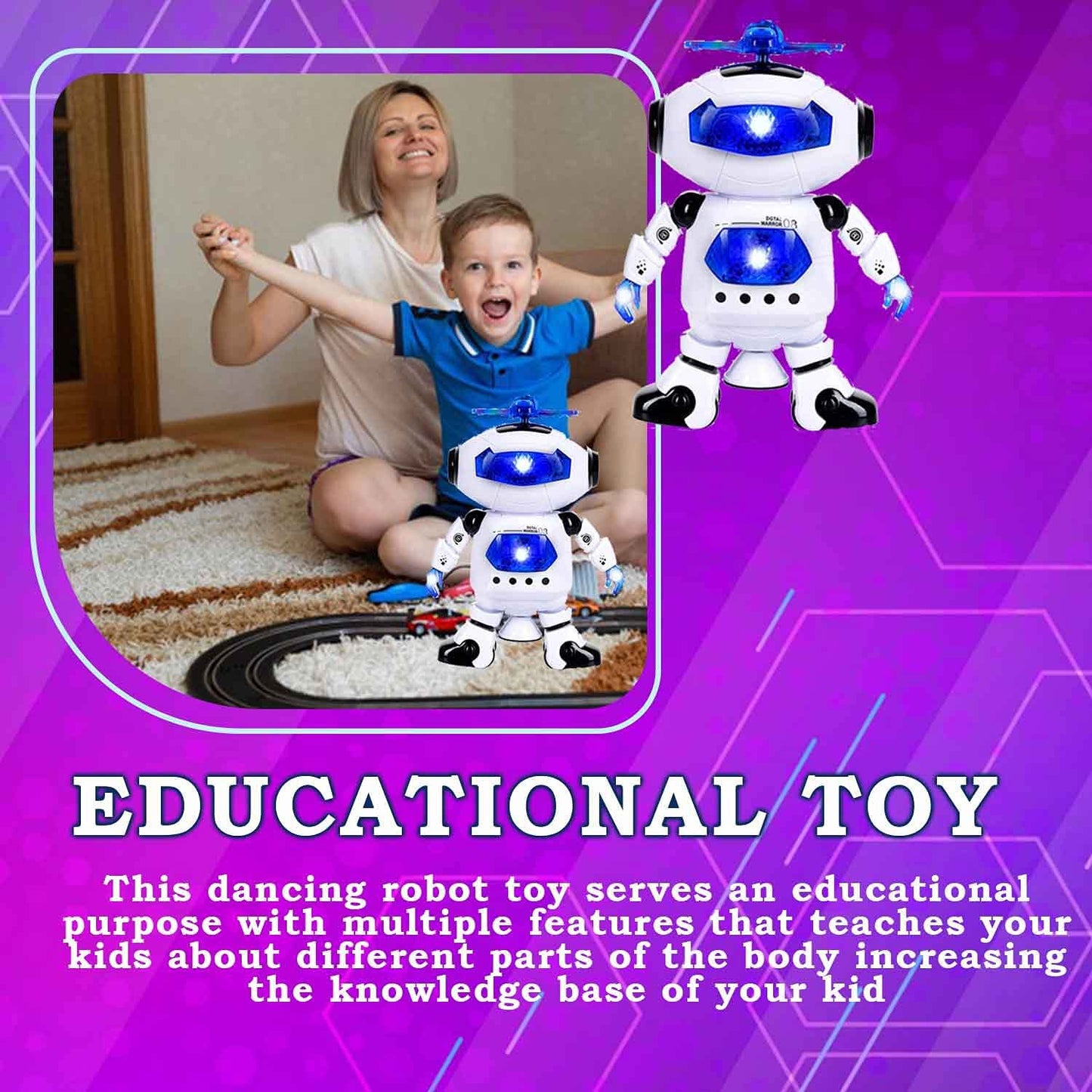 Dancing Robot With 3D Lights And Music.