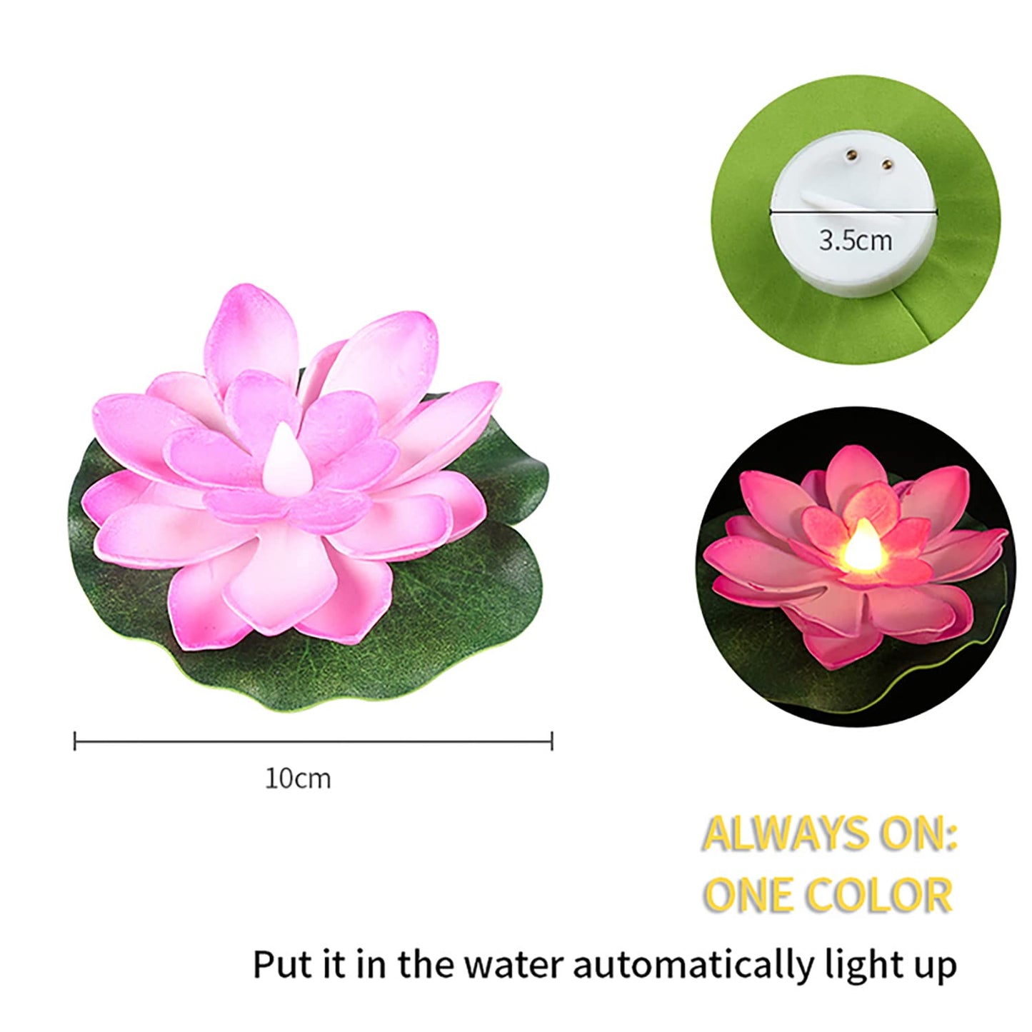 Water Floating Smokeless Candles Lotus Flowers Sensor Led Tealight