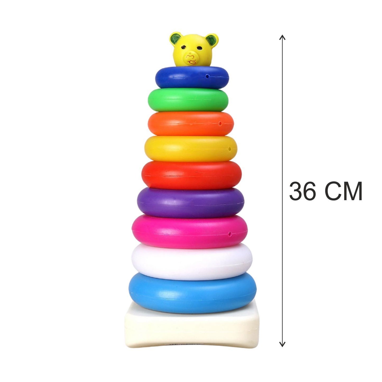 Plastic Baby Kids Teddy Stacking Ring Jumbo Stack Up Educational Toy ( 9pc )