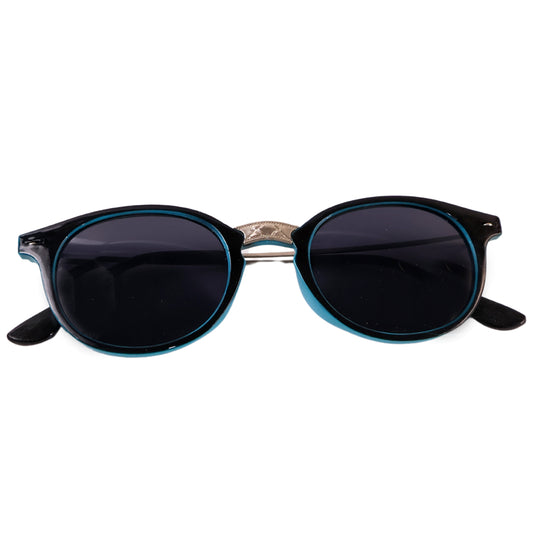 Sky Blue Uv Protected Round Sunglasses