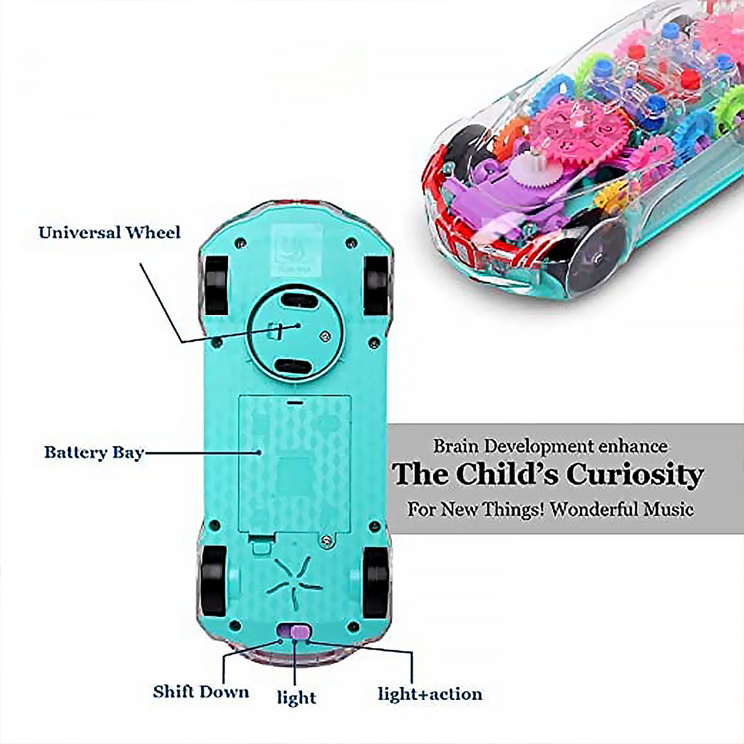 Automatic 360 Degree Rotating Transparent Gear Concept Car