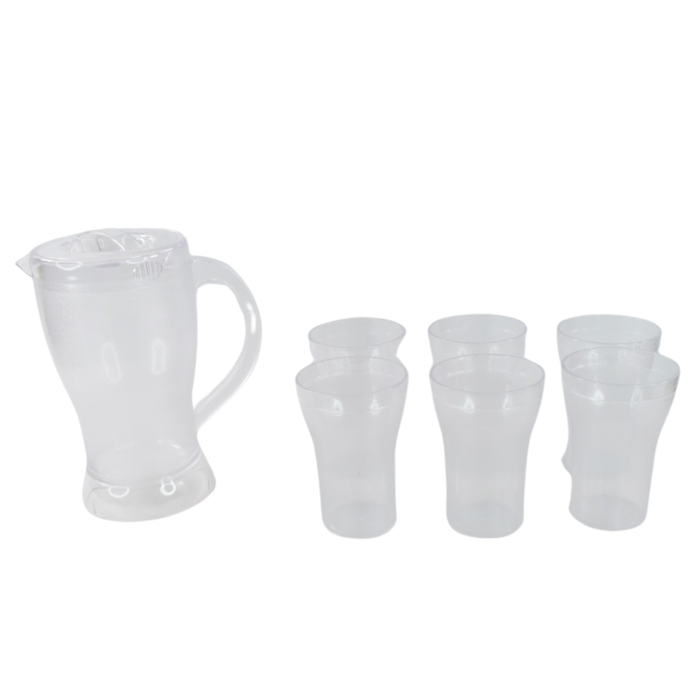 Apex Unbreakable Lemon Jug Set With 6 Glasses