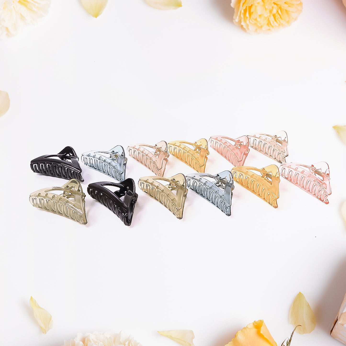 Triangle Shape Clip 12 Pc Durable Grip For Women And Girls