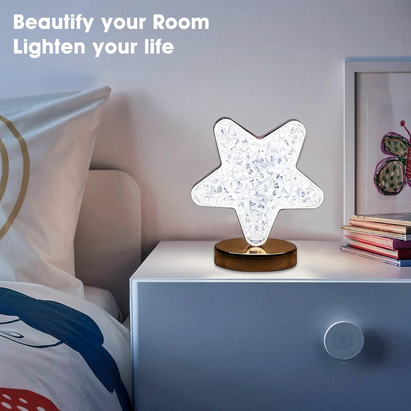 Star Shape Crystal Diamond Lamp (1 Pc )