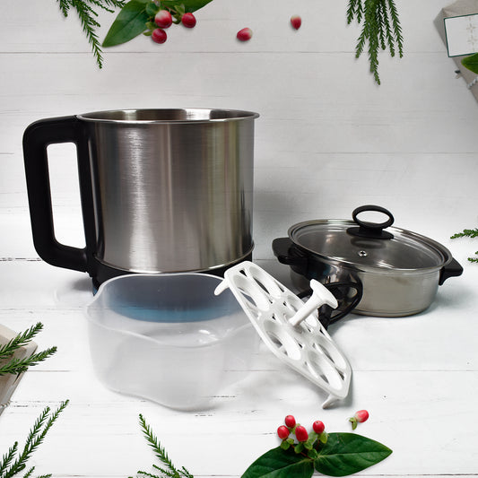 Soup Pot With Lid Stainless Steel Multi Cooker Kettle (800w 2.5 Ltr.)