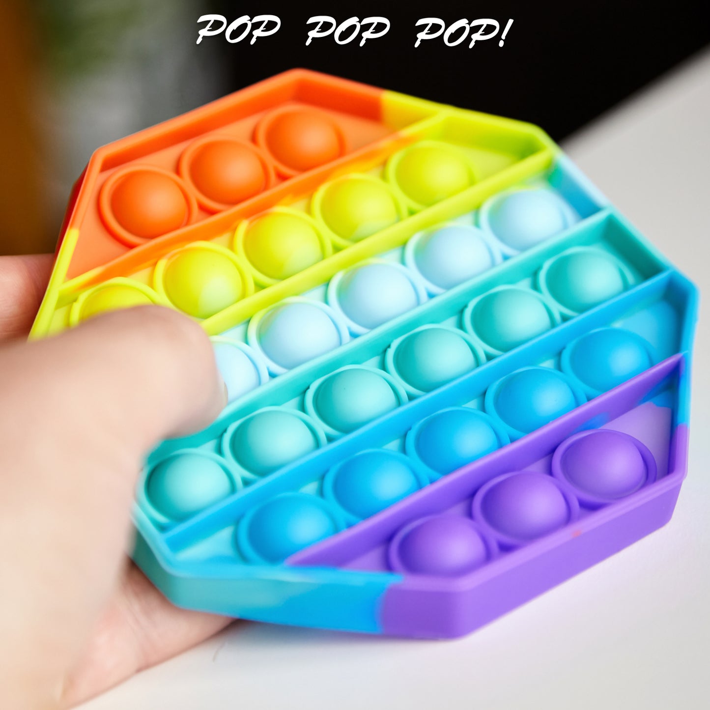 Octagon Shape Silicone Push Bubbles Toy