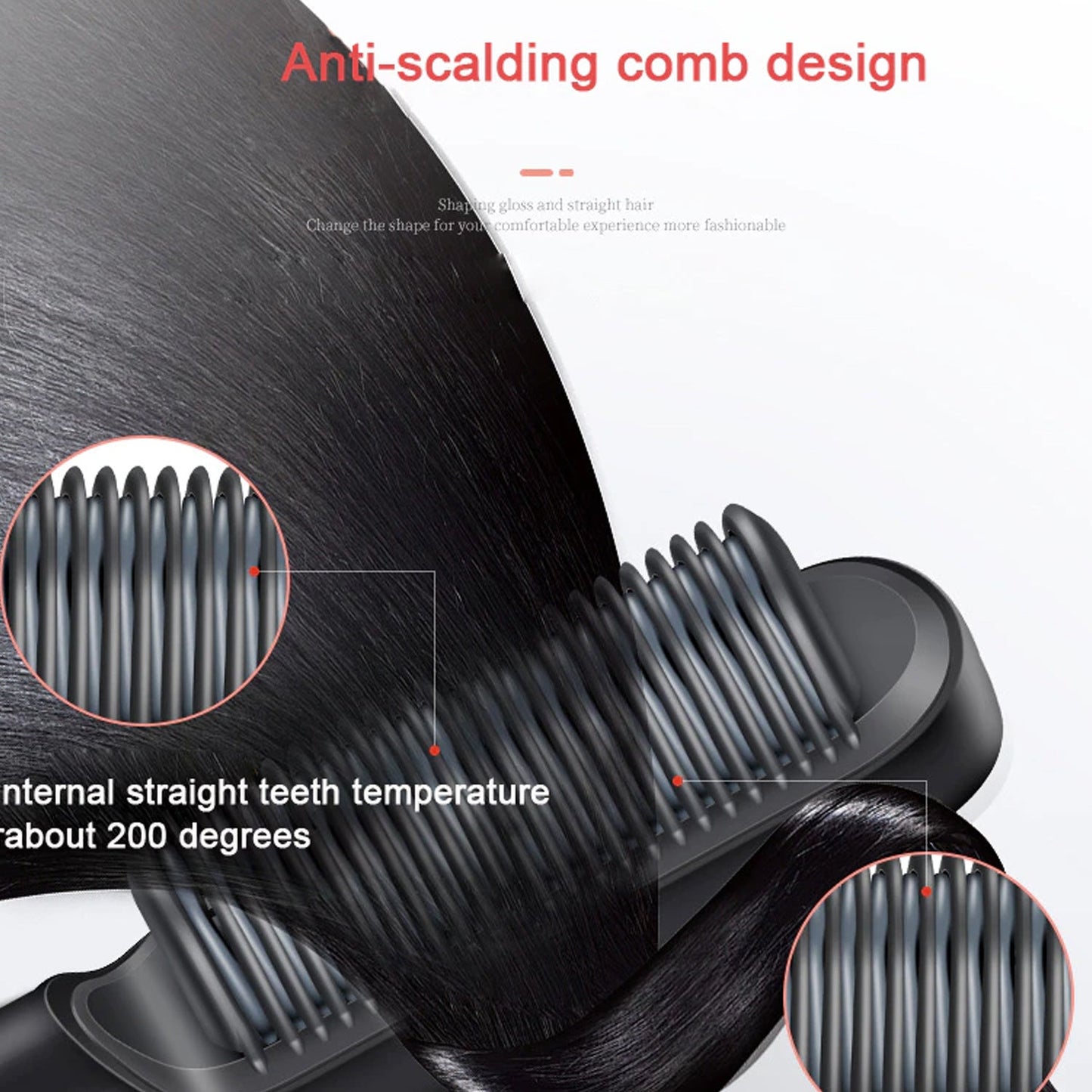 Hqt-909b Hair Straightener Used While Massaging Hair Scalps And Head.