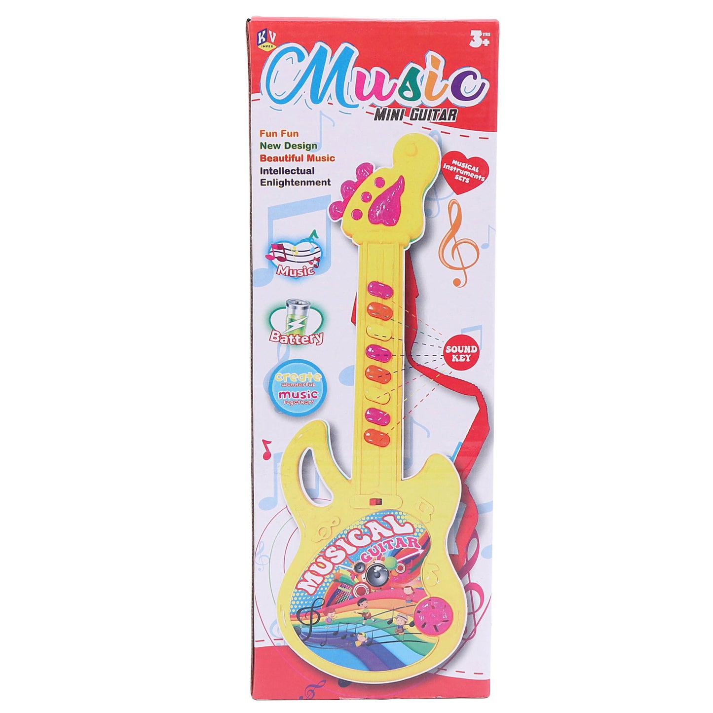 Mini Guitar Colorful With Delightful Music