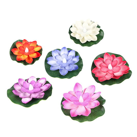 Water Floating Smokeless Candles Lotus Flowers Sensor Led Tealight