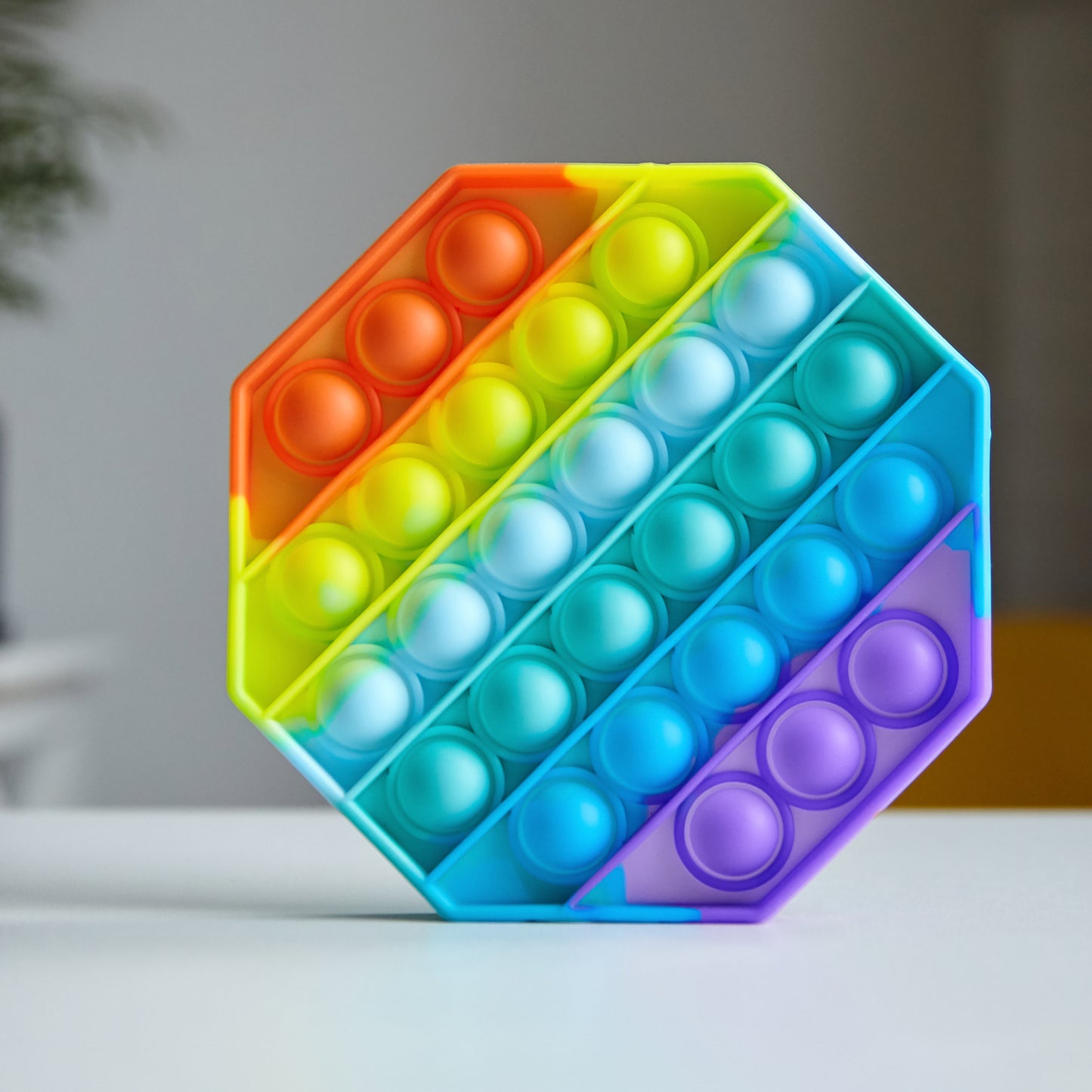 Octagon Shape Silicone Push Bubbles Toy