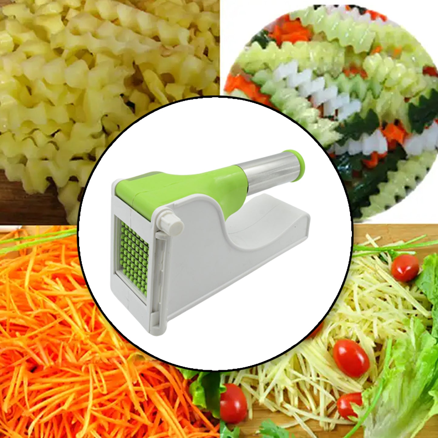 Virgin Plastic French Fry Chipser Potato Slicer With Container