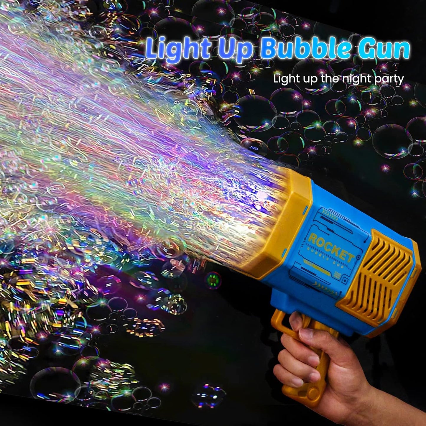 69 Holes Big Rechargeable Powerful Machine Bubble Gun Toy