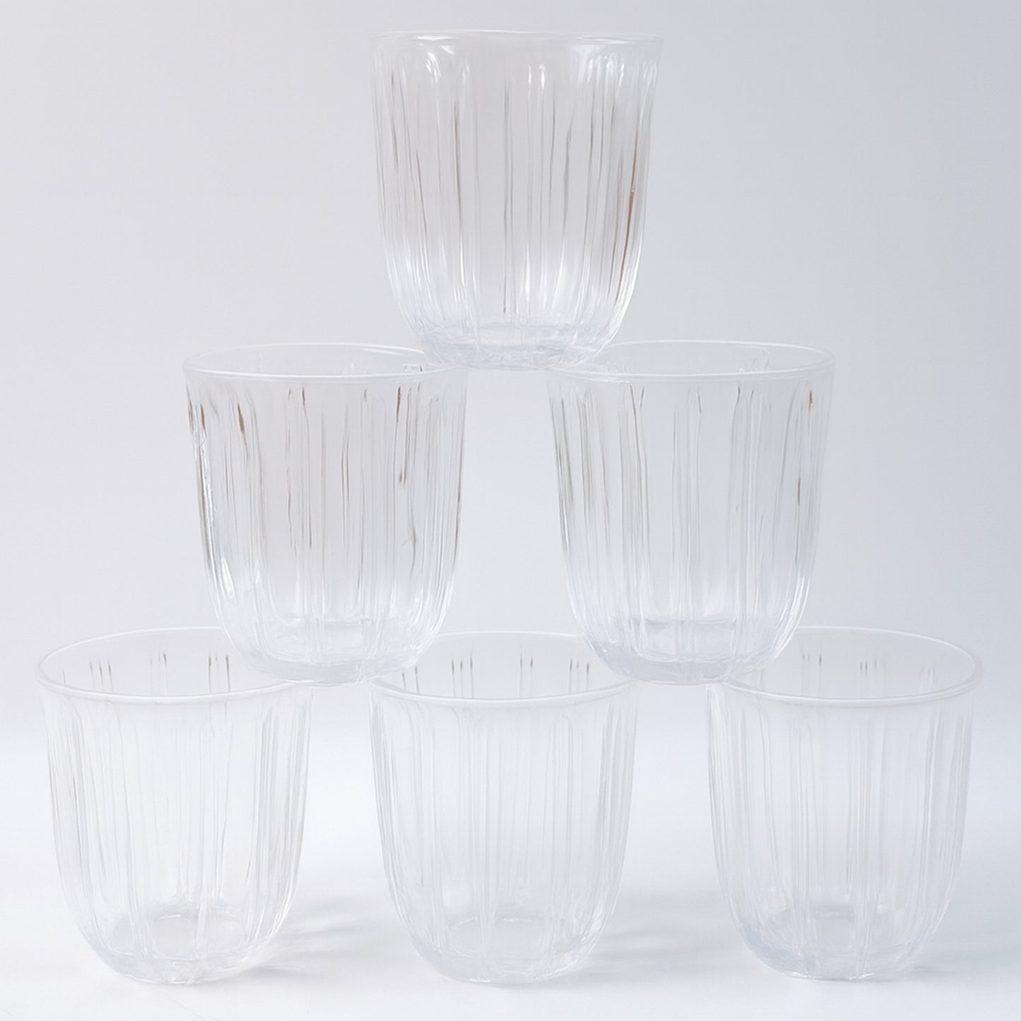 Premium Transparent Glass Tumbler Set (256ml 6 Pc)