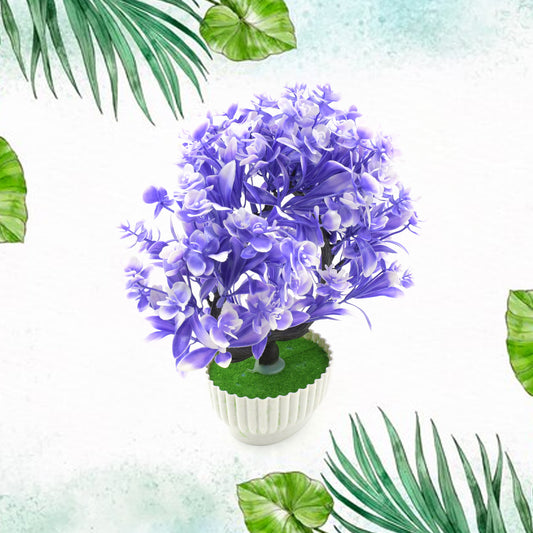 Wild Artificial Flower Plants With Cute Pot (1 Pc)