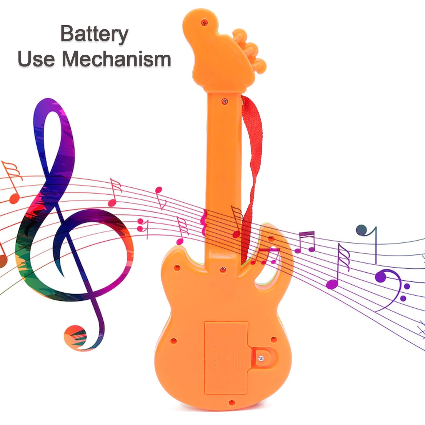 Mini Guitar Colorful With Delightful Music
