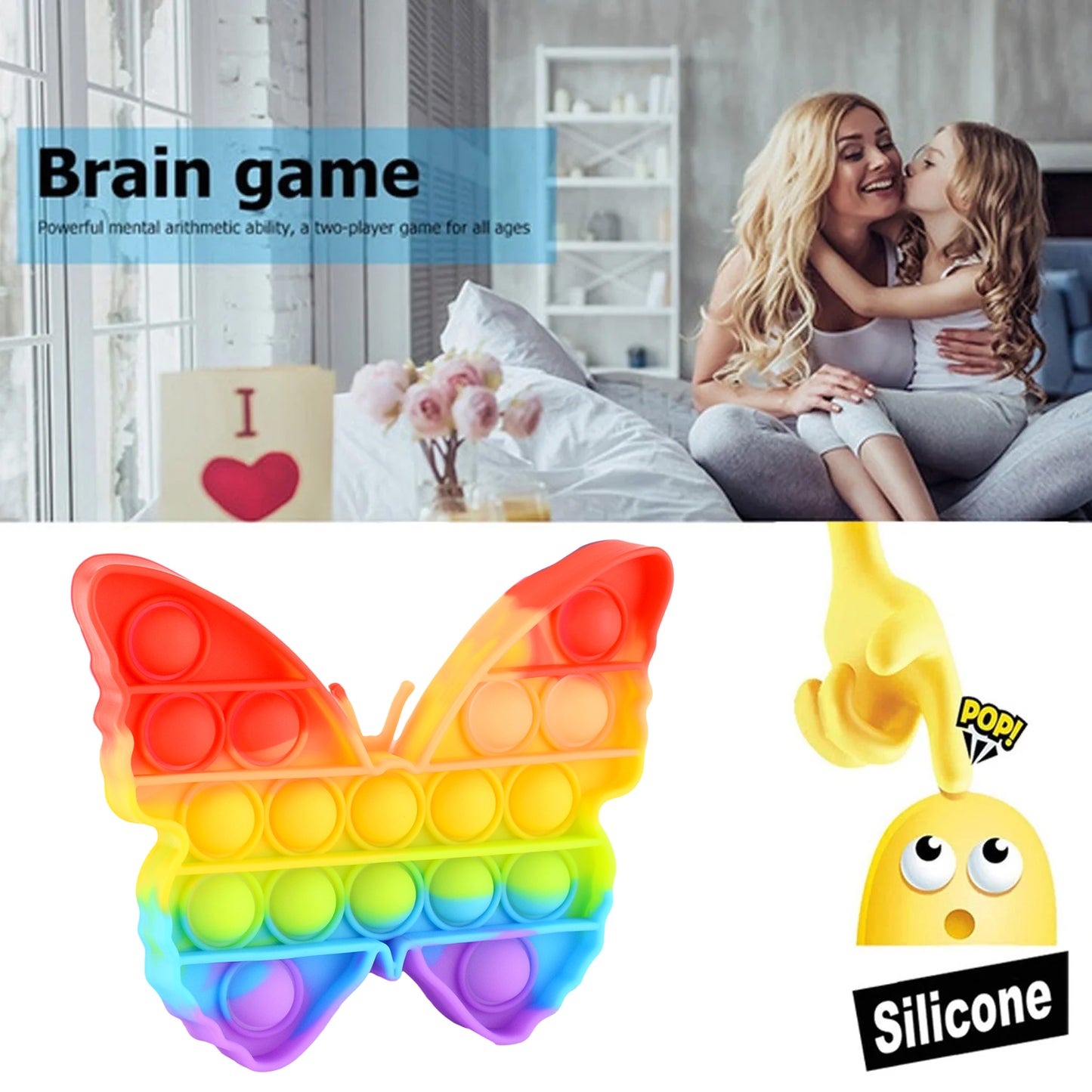 Butterfly Pop Fidget Toy (1 Pc)