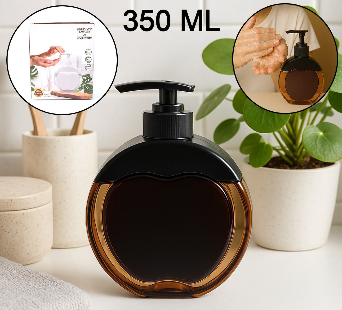 Refillable Liquid Soap Dispenser (350 Ml Approx)