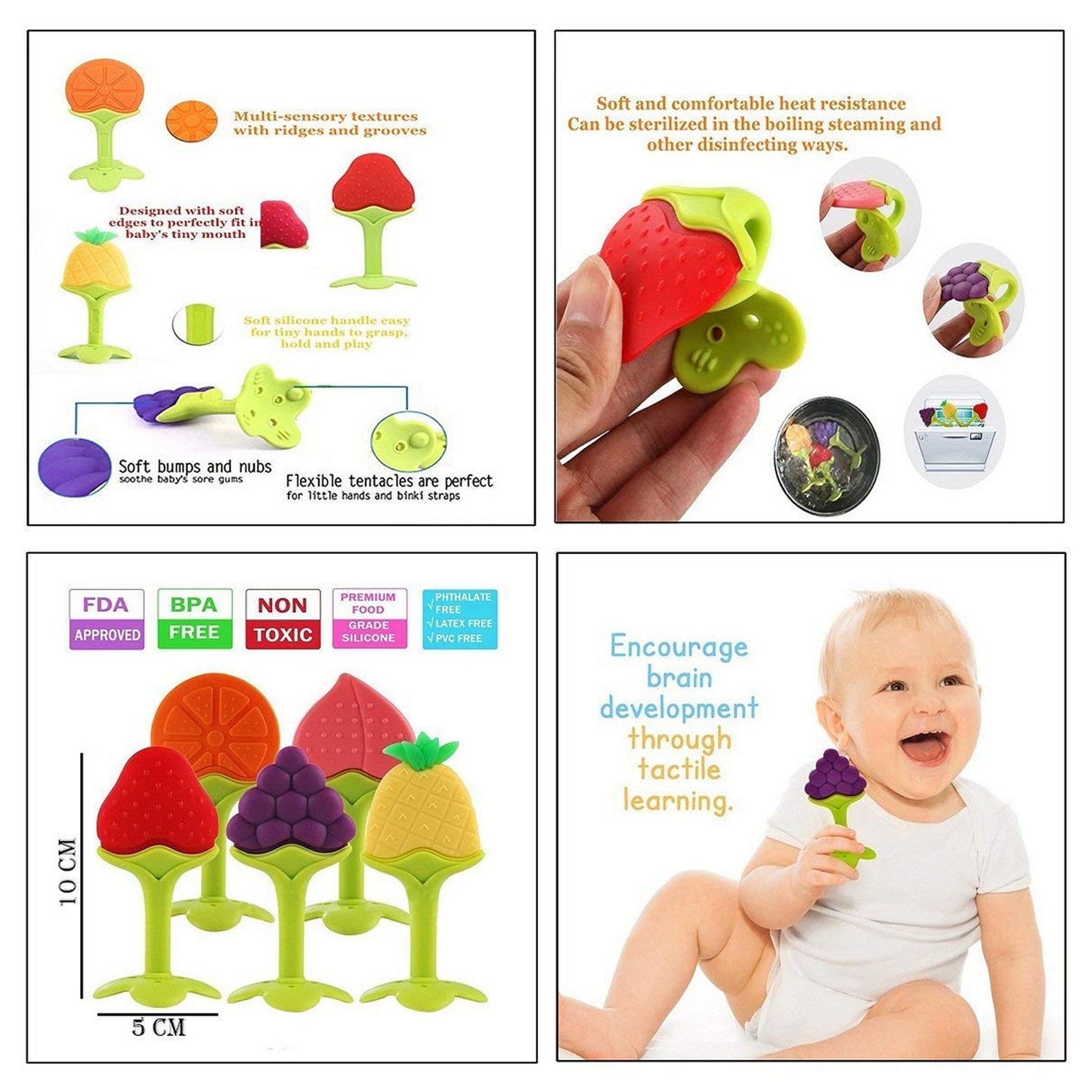 Silicone Fruit Shape Teether Toy