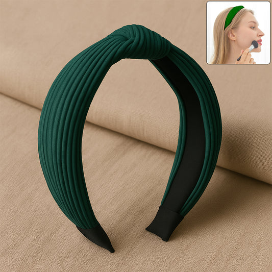 Womens Ribbed Texture Knot Design Hairband (1 Pc Mix Design)