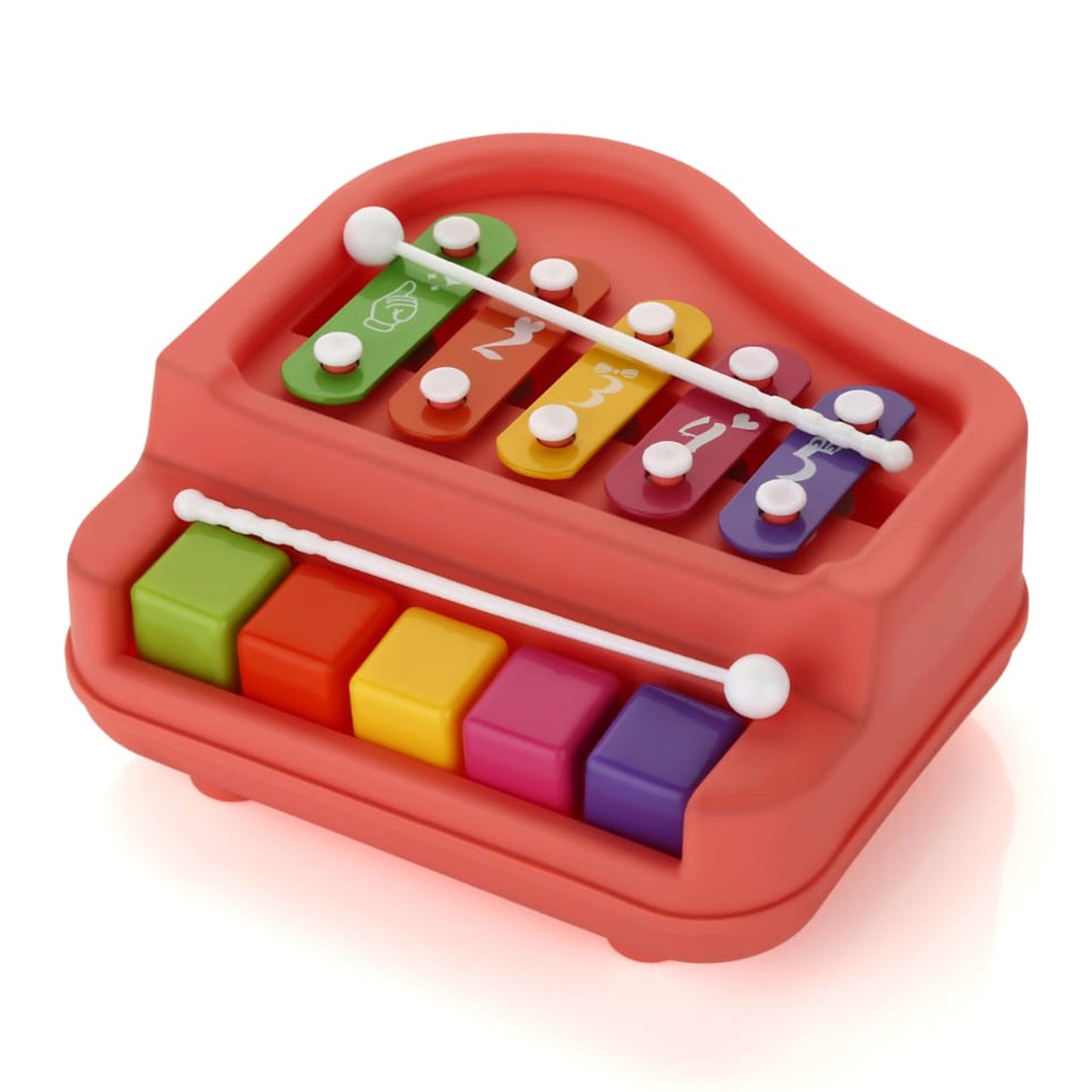 2 In 1 Baby Piano Xylophone Toy (1 Pc)