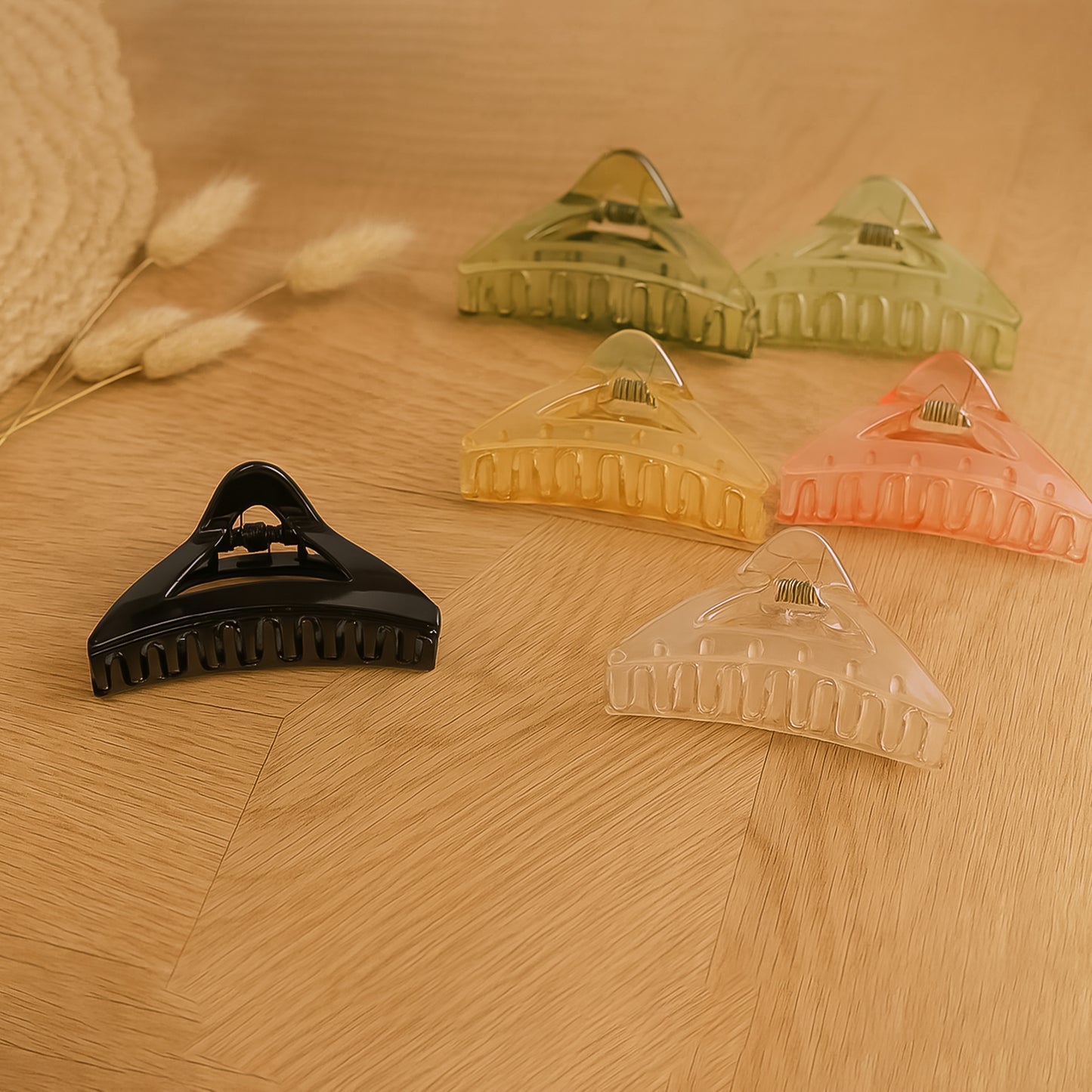 Triangle Shape Clip 12 Pc Durable Grip For Women And Girls