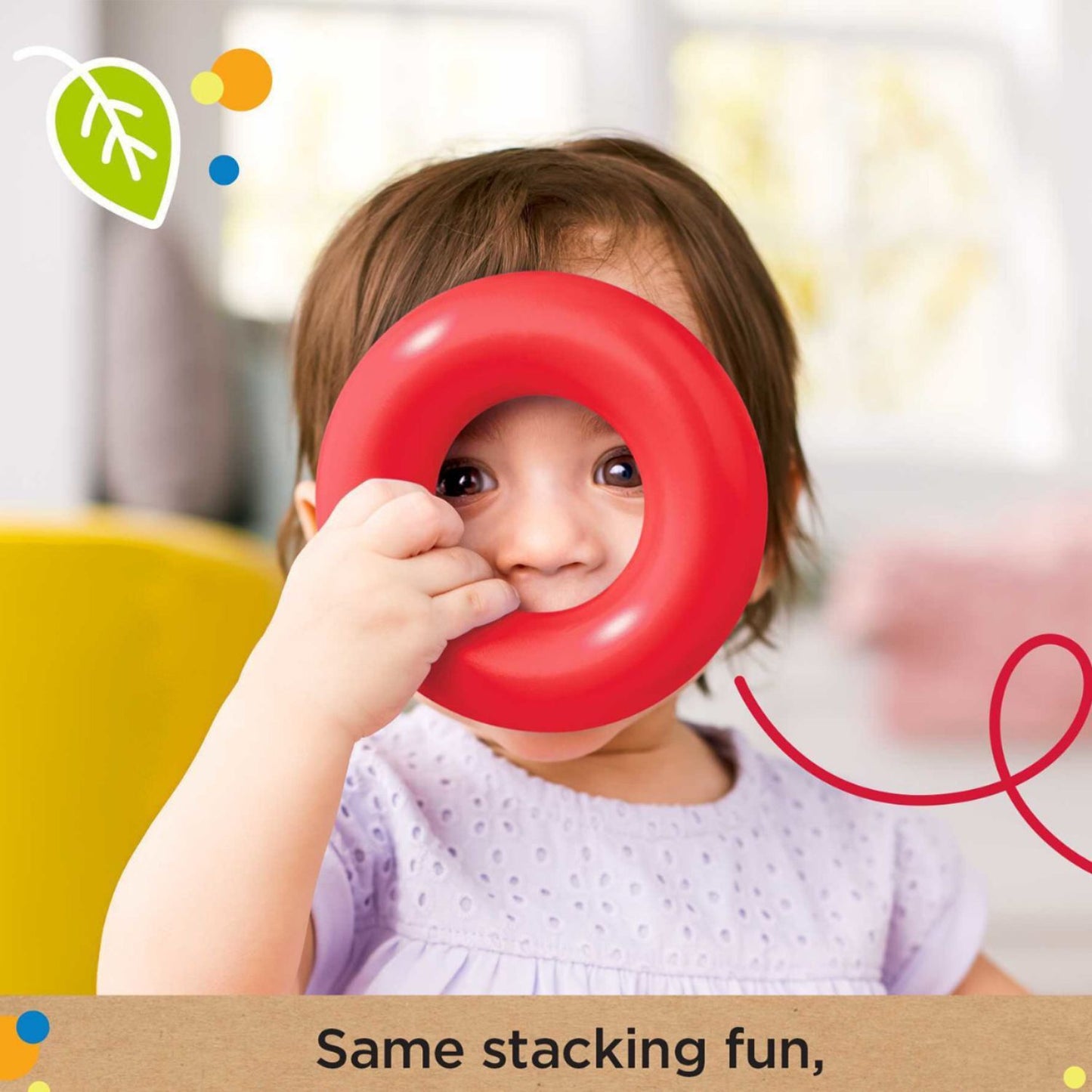 Plastic Baby Kids Teddy Stacking Ring Jumbo Stack Up Educational Toy ( 9pc )