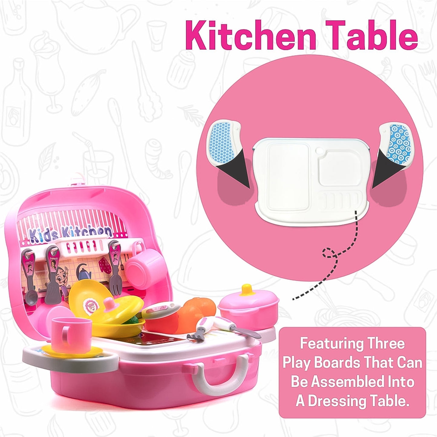 Kitchen Set For Kids Girls (23 Pcs Set Approx)