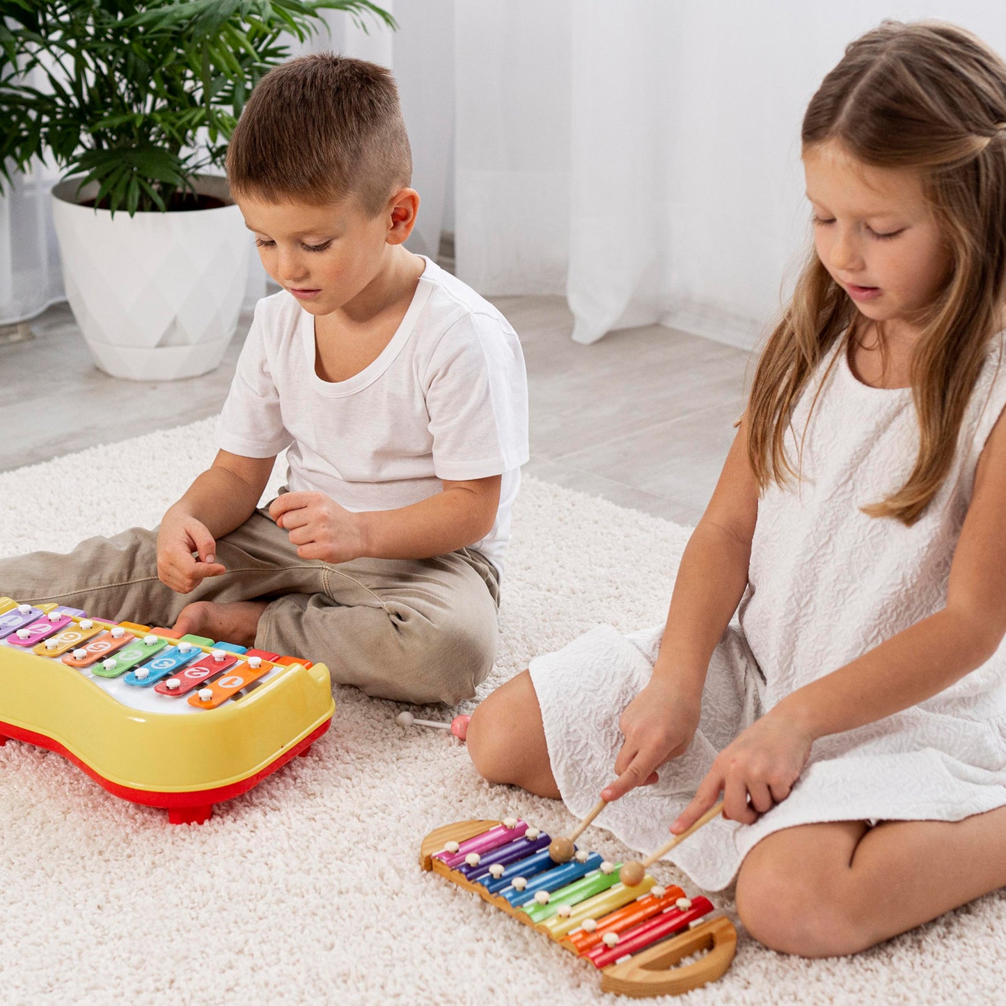 2 In 1 Baby Piano Xylophone Toy (1 Pc)