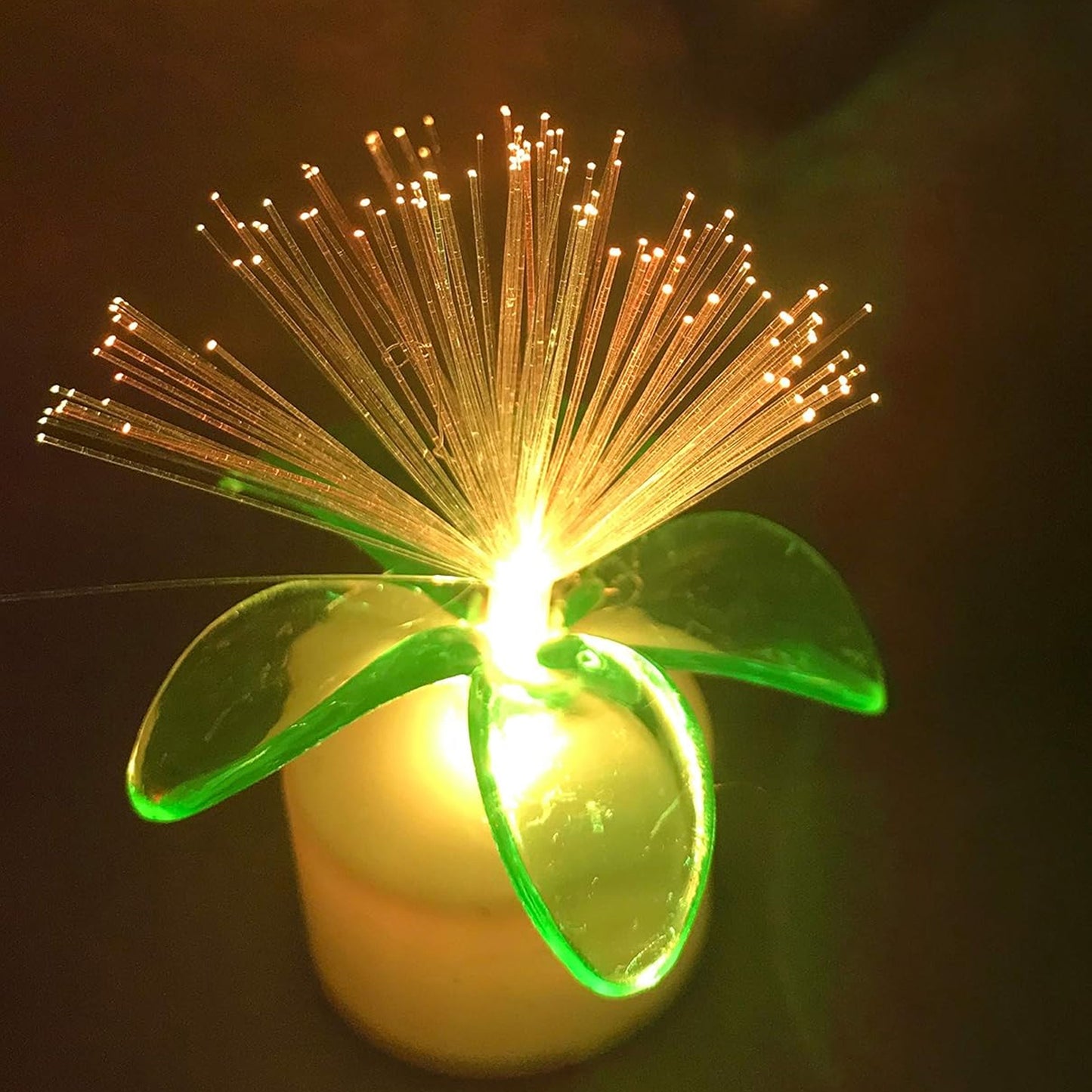 Fiber Optic Light Mini Color Change Led Table Centerpieces Light Up Candle - Pack Of 12