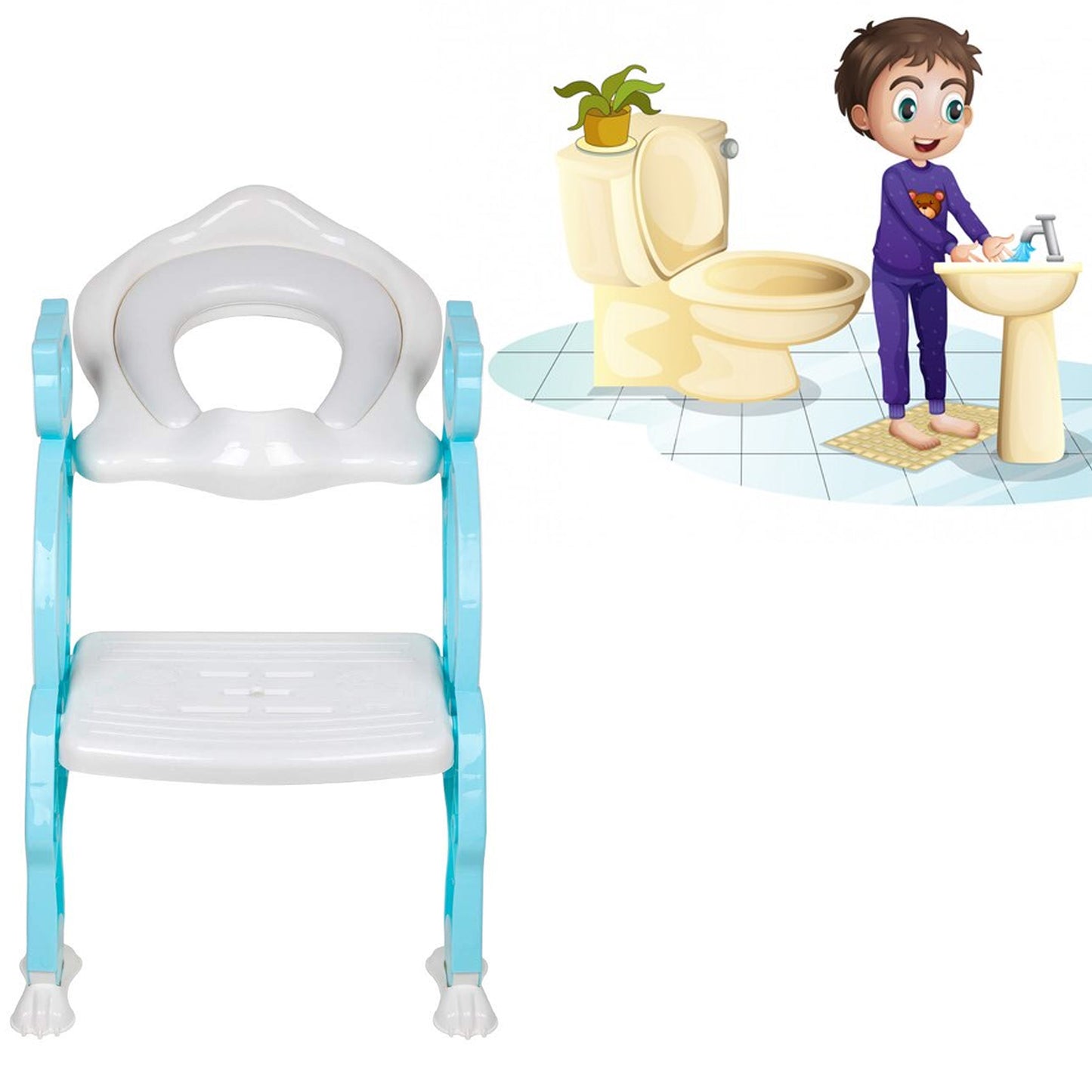 2 In 1 Potty Training Toilet Seat With Step Stool