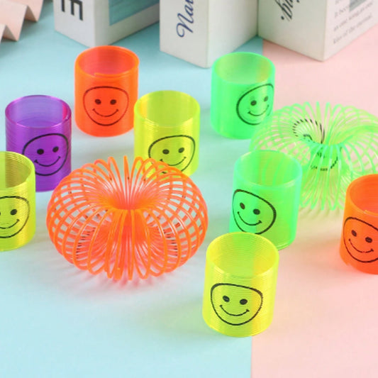 Multicolor Magic Smiley Slinkey (12 Pcs Set)