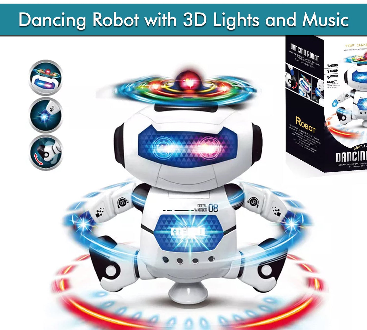 Dancing Robot With 3D Lights And Music.