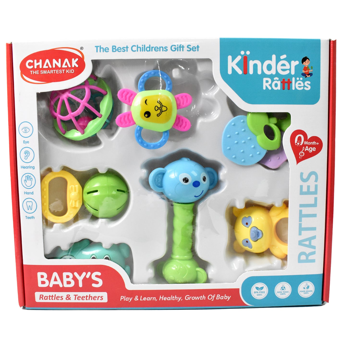 Kinder Baby Rattles Teethers (8 Pcs Set)