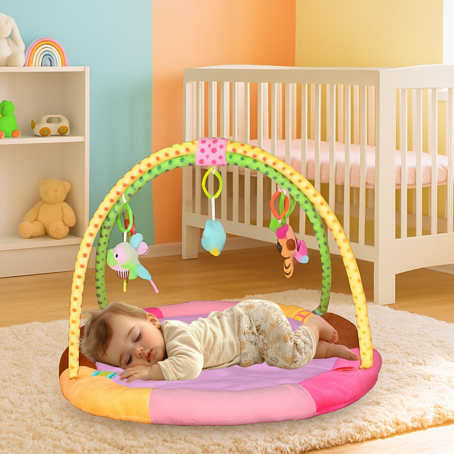 Multipurpose Baby Play Gym And Sleeping Mat (Mix Design 1 Pc)