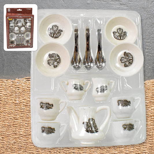 Tickles Tea Toy Set Coffee Kitchen Plastic Set Toy For Kids Boys Girls (14 Pcs)