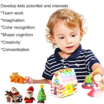 Non-toxic Creative 100 Dough Clay 5 Different Colors (Pack Of 5 Pcs)