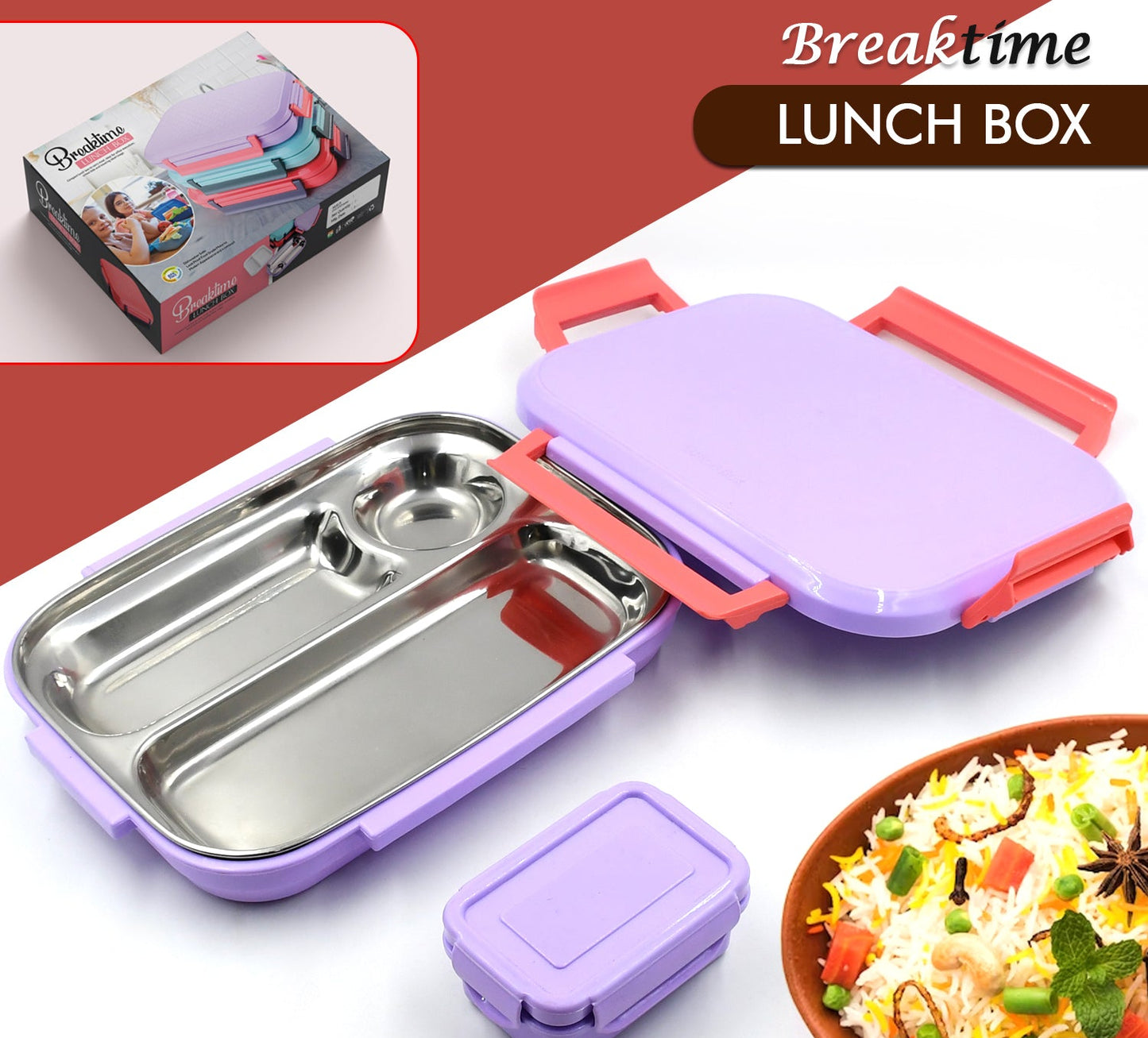 Lunch Box With Steel Plate