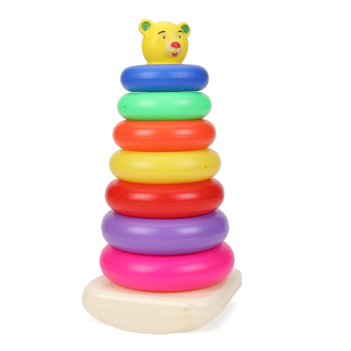 Plastic Baby Kids Teddy Stacking Ring Jumbo Stack Up Educational Toy ( 7pc )