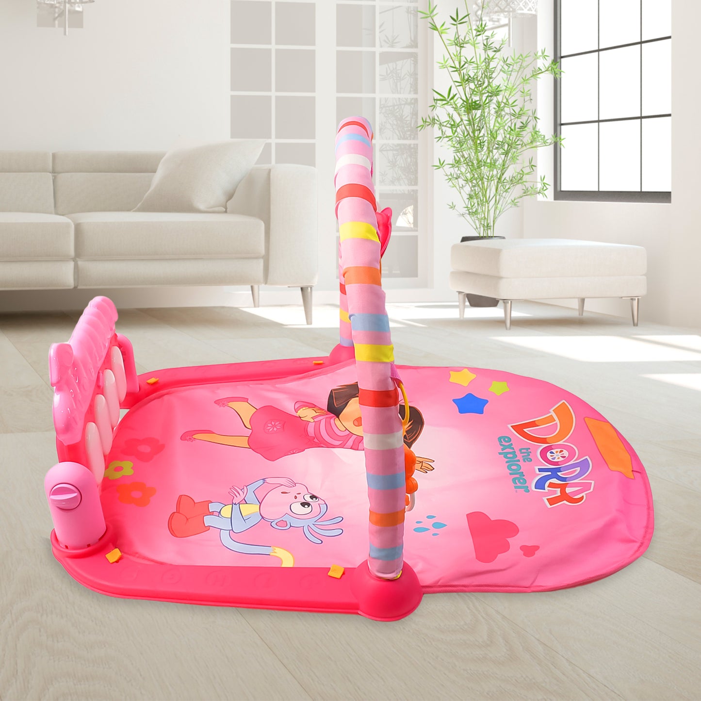 2 in 1 Baby Kick And Play Piano Gym Mat Fitness Rack (1 Set)