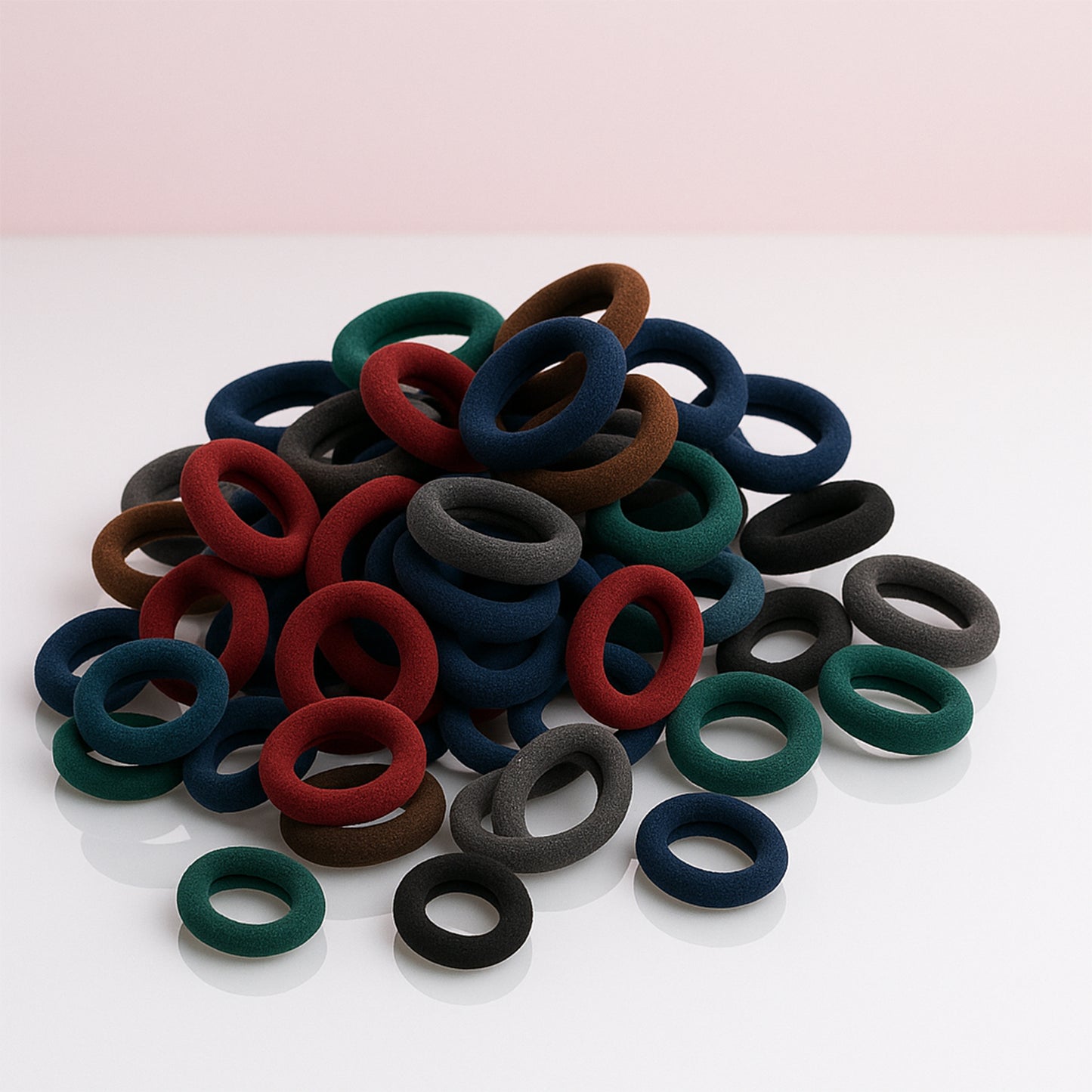 Small Hairbands Bands For Hair Rubber Bands (Pack Of 50 Multicolour)