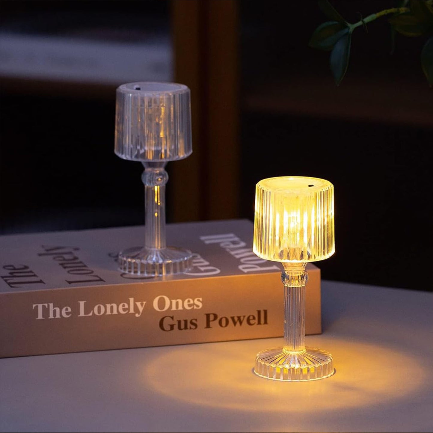 Big Acrylic Led Desk Lamps Table Lamp Portable Crystal (1 Pc Big)