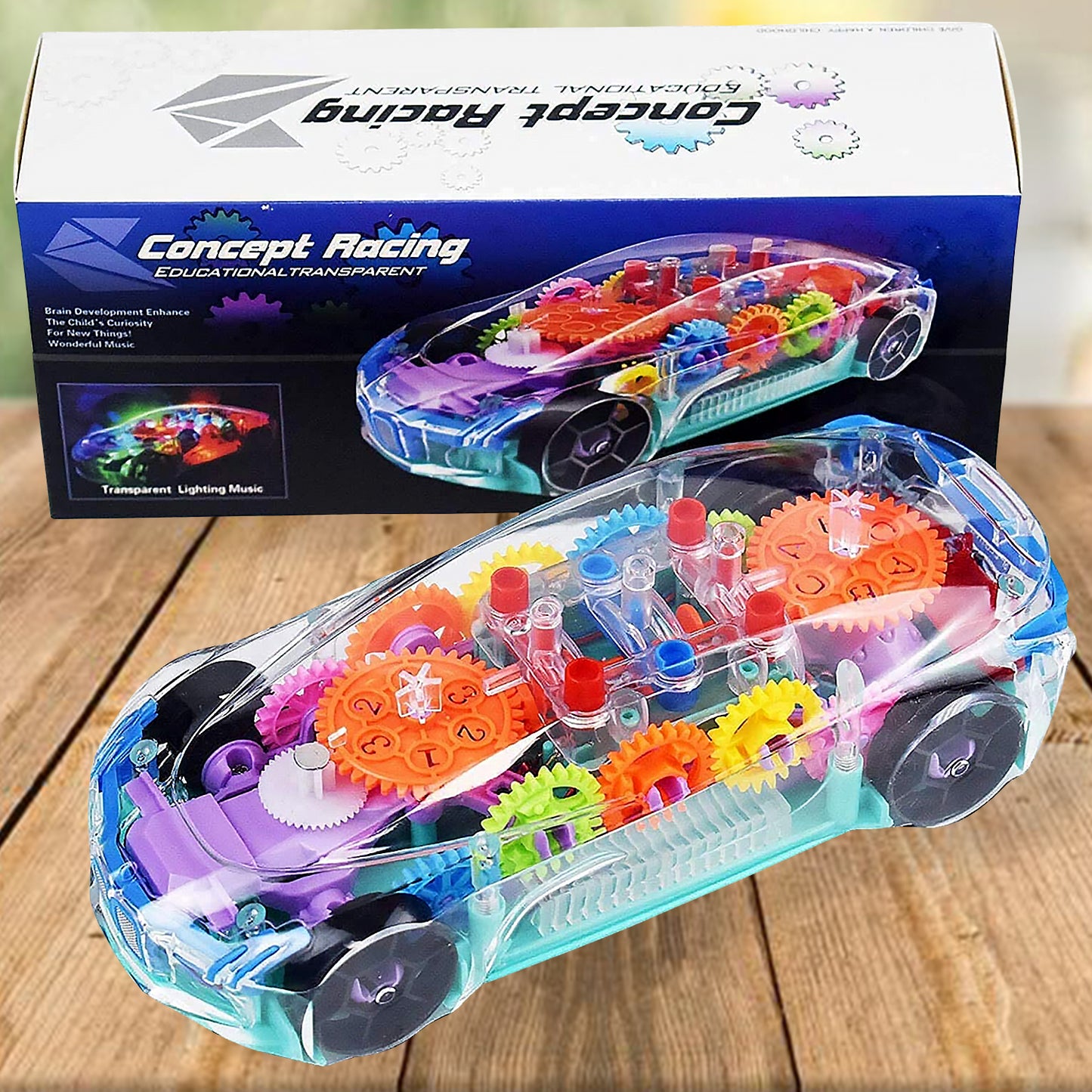 Automatic 360 Degree Rotating Transparent Gear Concept Car