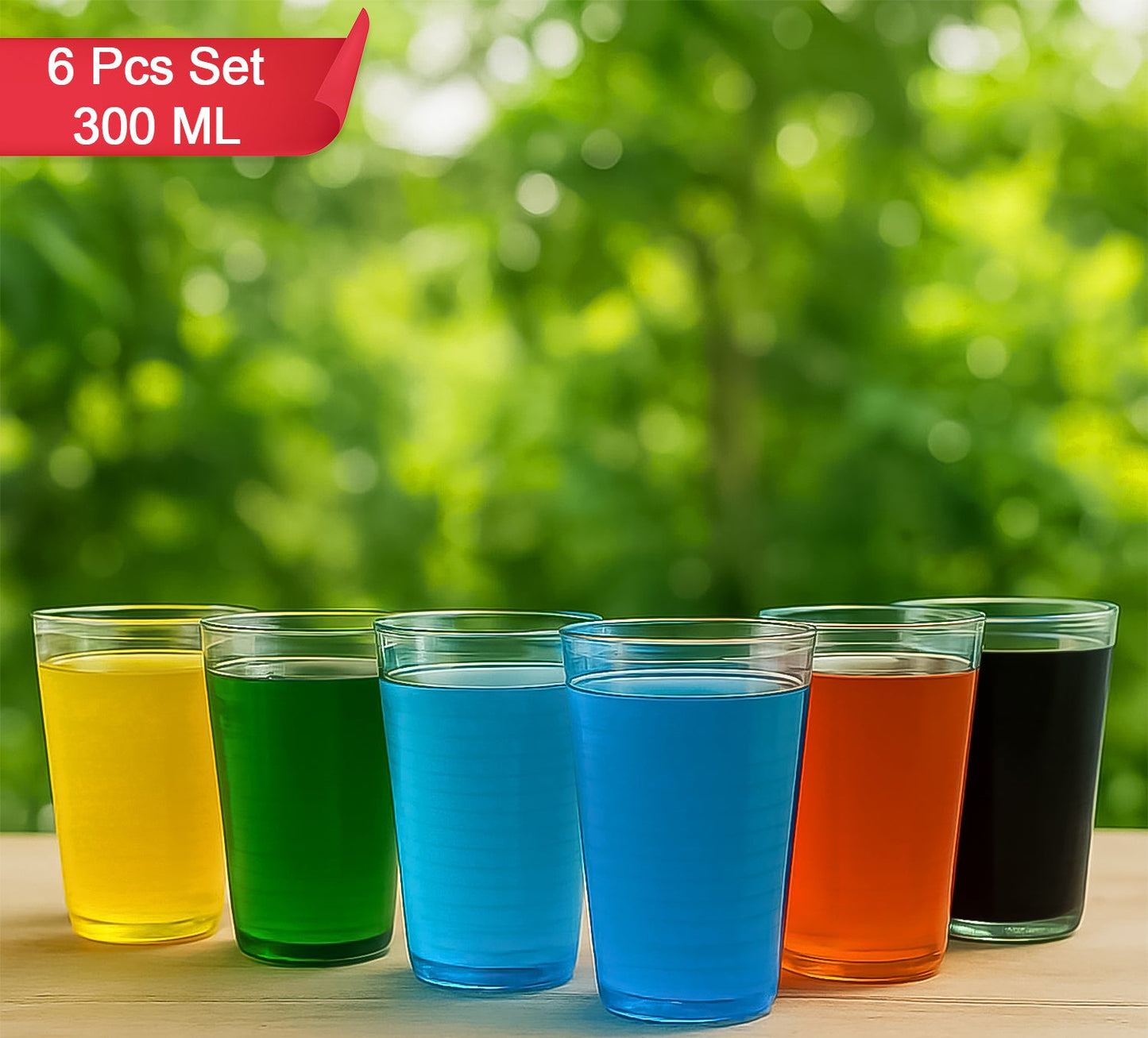 Apex Pyramid Ringo Plastic Glass 300ml Approx Durable Crystal-clear Tumbler