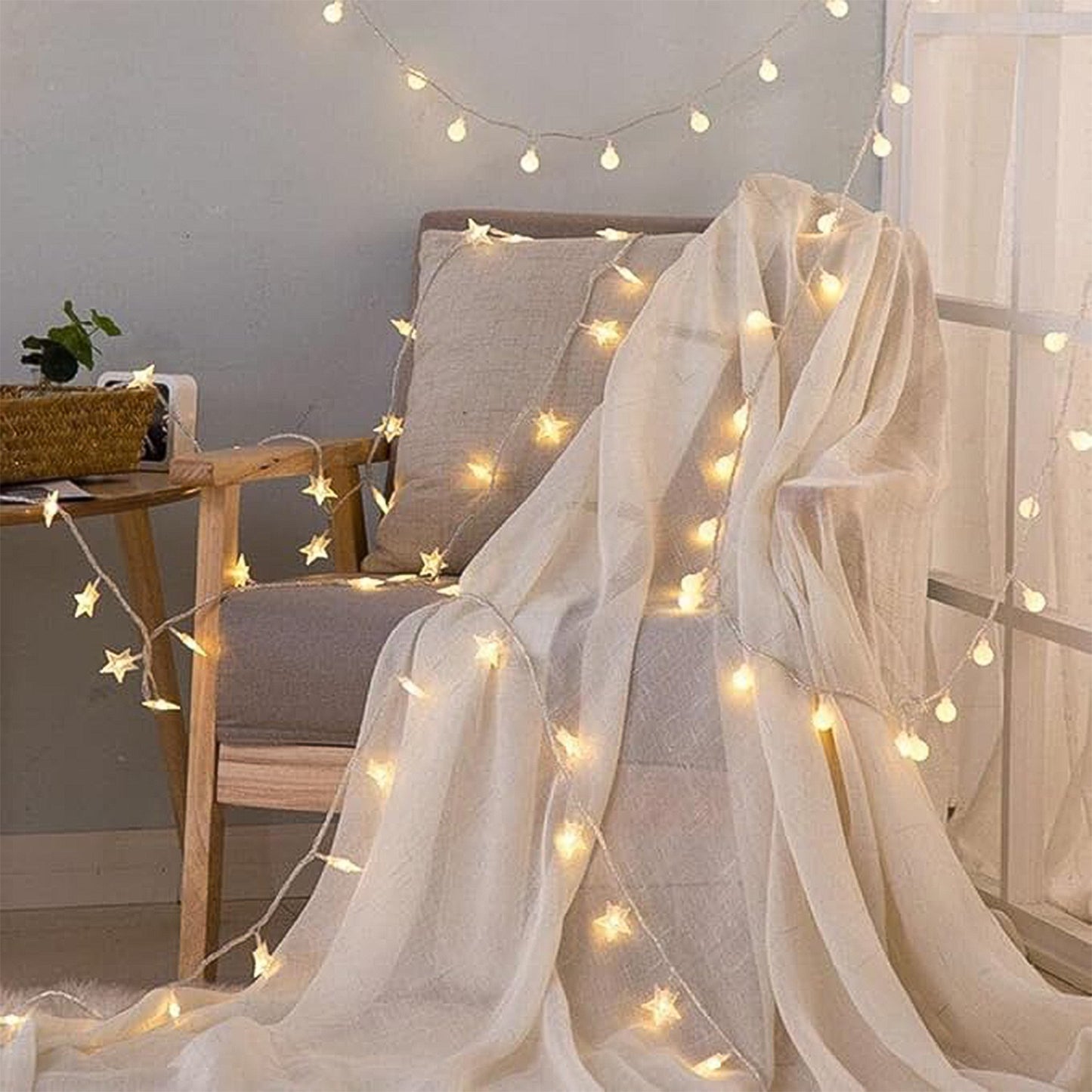 USB Powered 20 Led Decorative Star String Fairy Lights