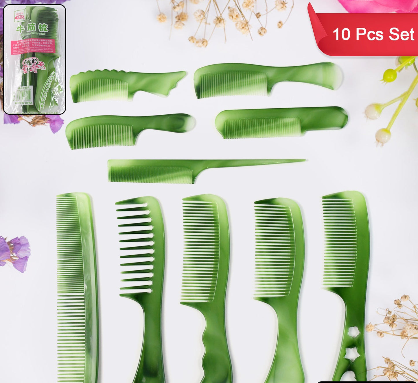 Multipurpose Hair Comb Set (10 Pc)