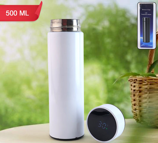 White Vacuum Insulated Water Bottle (1 Pc  500ml)