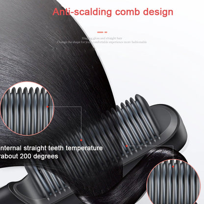 Hqt-909b Hair Straightener Used While Massaging Hair Scalps And Head.