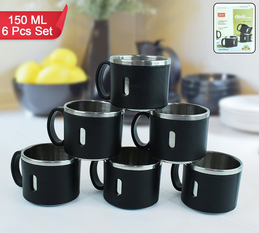 Apex Stainless Steel Desk Mug (6 Pc)
