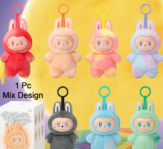 Labubu Keychain With Hook Assorted Colorful Animal Design  1 Pc (Mix Design)