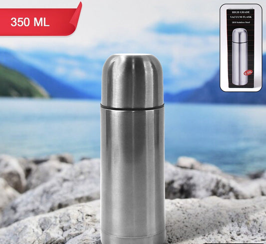 Stainless Steel  Hot And Cold Water Bottle With Push-down Lid (350ml)